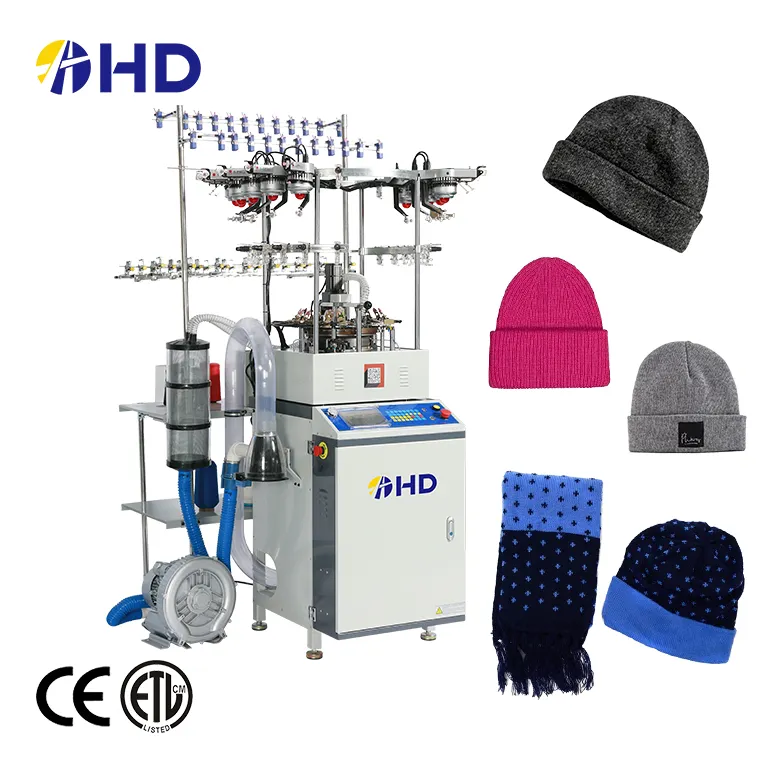 Machines de fabrication de bonnets en laine entièrement automatique machine à tricoter les foulards pour fans de football