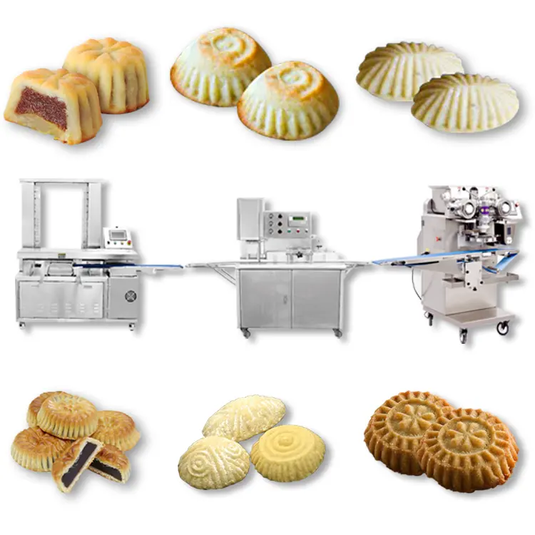 Fabrika tedarikçisi kaliteli doldurulmuş çerez bisküvi Maamoul yapma makinesi işleme üretim hattı