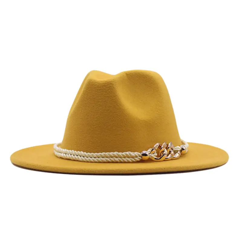 Sombrero de Panamá de Jazz cálido con logotipo personalizado al por mayor, sombreros Fedora de ala ancha de lana de invierno para hombres y mujeres, venta al por mayor, en todo el mundo