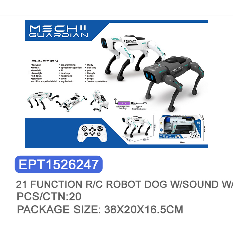 Chien mécanique à commande RC, IA vocale, 21 canaux EPT1526247 (20 pièces/ctn)
