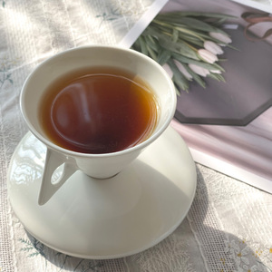MSH Simple 60ml Vintage Bone China Tri-Cone Ceramic Espresso <strong>Cup</strong> and Saucer Set - Product Image 5