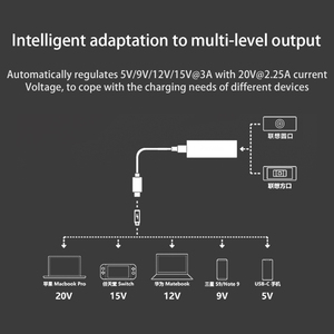 Laptop PD 65W <strong>Power</strong> Multifunction Converter DC5.5 Female to TYPE-C <strong>Adapter</strong> Square Port to <strong>USB</strong>-C Converter - Product Image 5