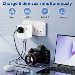 Worldplug <strong>17W</strong> Electrical Plug Socket USB Worldwide <strong>Charger</strong> Adaptor Multi Plug Universal Travel Power Adapter <strong>Charger</strong> with 2AC - Product Image 2