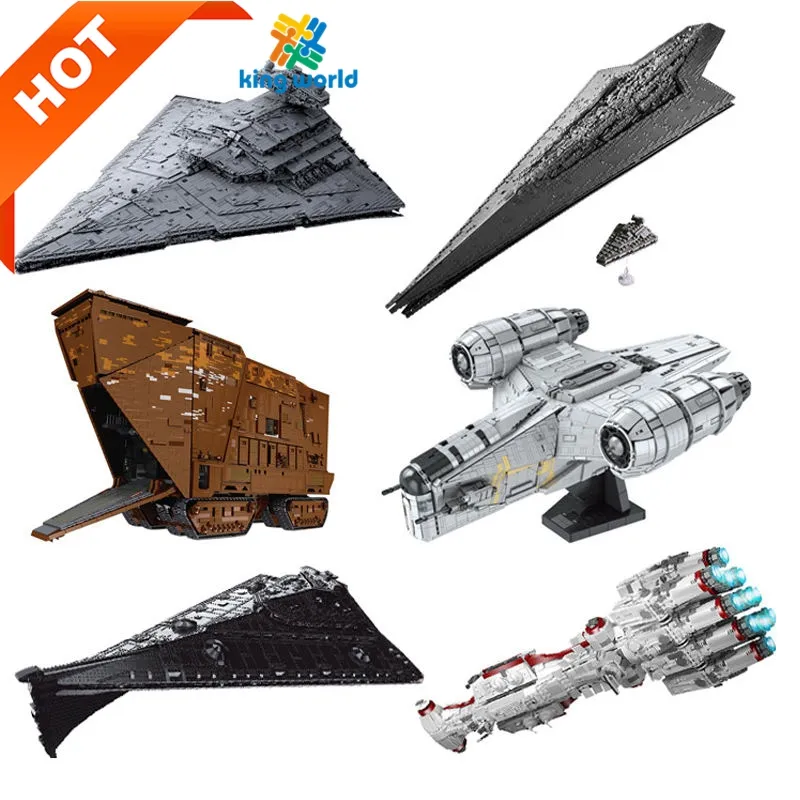 MOC Star Plan Rebel UCSสงครามความตายเรืออาคารของเล่นJuguet Millennium Falconรุ่นของเล่นจัมโบ้อิฐพลาสติกอาคารบล็อกชุด