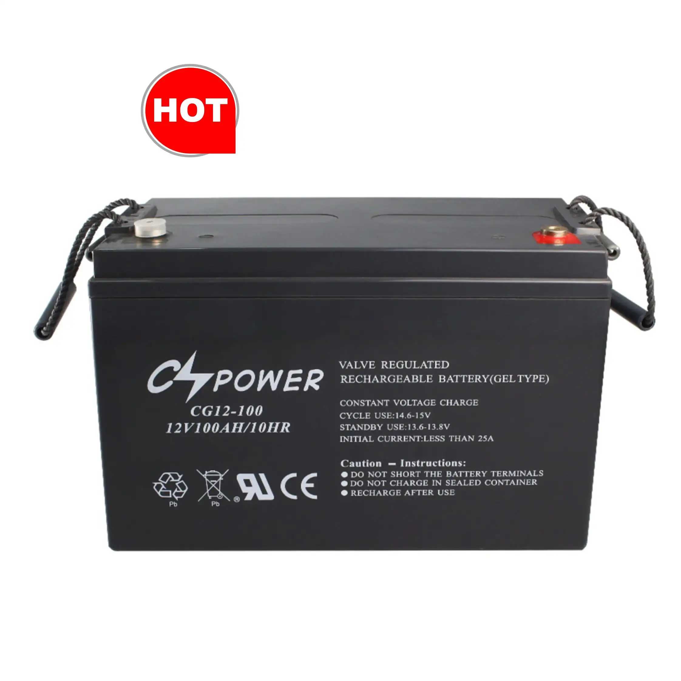 Cspower 12V 100ah Leverancier Zonne-Accumulator Telecom Batterijen Gel Batterij CG12-100