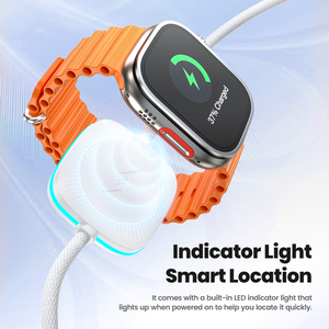 สายชาร์จข้อมูลแม่เหล็กแบบ2 in 1 Type C TO Type C 60W USB ไร้สายแบบแม่เหล็กสำหรับ Apple Watch - Product Image 4
