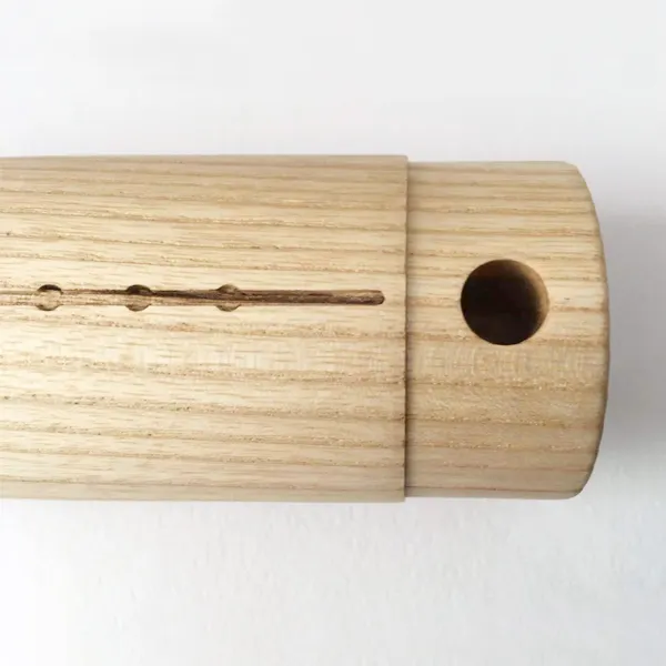 Soporte de vela de madera con logotipo personalizado grabado, contenedor único de vela de madera sólida con Tapa de Haya