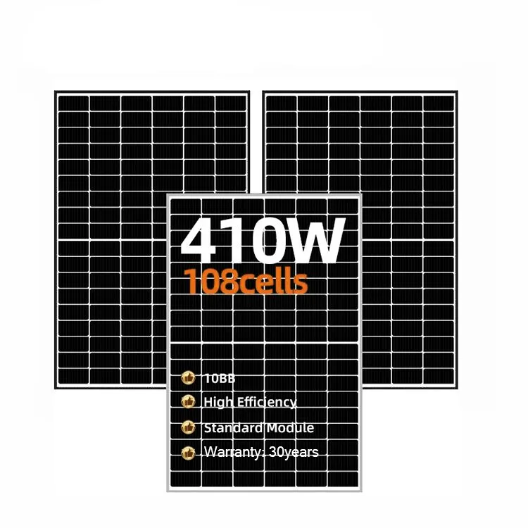 Hoge Kwaliteit Fotovoltaïsche Paneel 400 Watt 400 W Zonnepaneel 410W 420W 425W Alle Volledig Zwart Zonnepaneel Europa Magazijn Pv Module