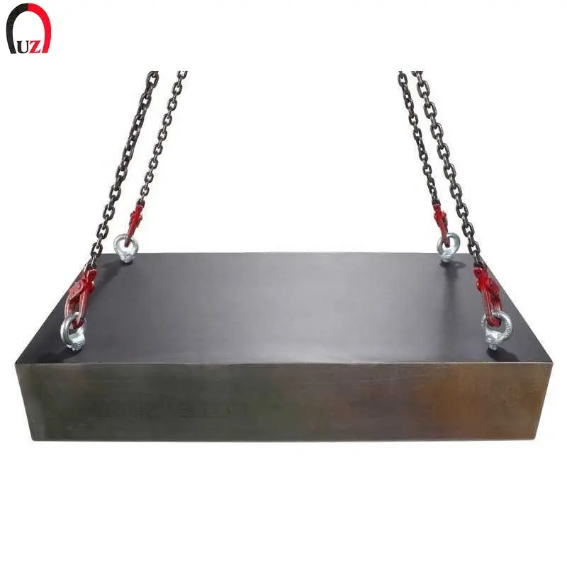 16000 Gauss Strong Rectangular Suspended Conveyor Belt Magnet Separator 800x500x230mm for Iron Ore Separation