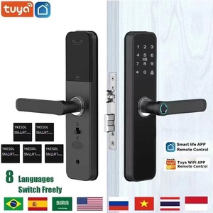 Tuya Smart Lock produttore senza chiave telecomando Wifi Fingerprint Lock per porte in acciaio legno Memory Card di archiviazione dati