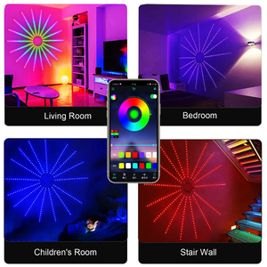 Uzaktan kumandalı akıllı LED ışık şerit yıldızlı gökyüzü ve havai fişek etkisi yatak odası parti düğün için noel dekoru-APP kontrolü - Product Image 3
