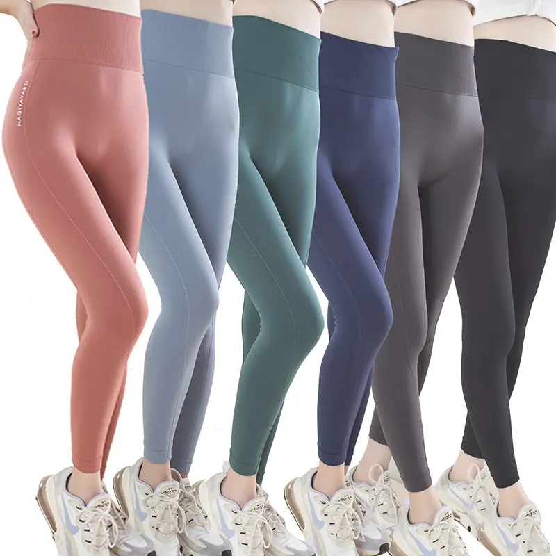 Custom Control Höschen # Frauen Nahtlose atmungsaktive elastische Yoga Leggings Fitness Kleidung Yoga High Waist Pants