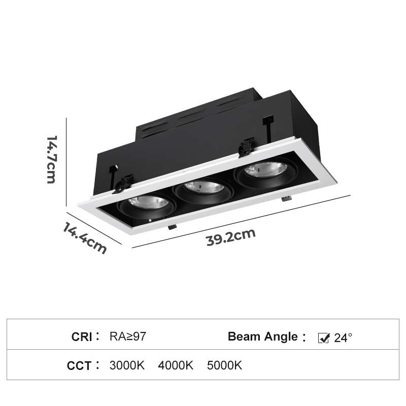 BQ80A/3*18W 4000K Blanc AR80