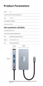 2500Mbps RJ45 tipo C Hub Extender USB-C Ethernet 7 In 1 adattatore di rete USB 3.2 Splitter per PC portatile interruttore del telefono Internet - Product Image 3