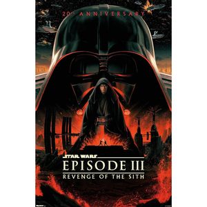 西蒙星球大战Sith-20th周年复仇墙海报34L X 22.4w无框版