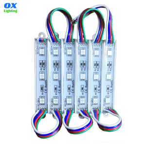 RGB светодиодный модуль SMD 5050 12 В водонепроницаемый IP65 3LED многоцветный Силиконовый инъекционный умный RGB светодиодные модули для электронного знака - Product Image 1