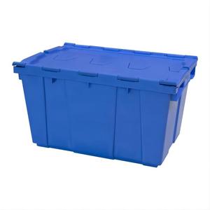 No.6 de alta calidad logística grande apilable y anidable caja de plástico contenedores de almacenamiento cajas móviles para mover - Product Image 1