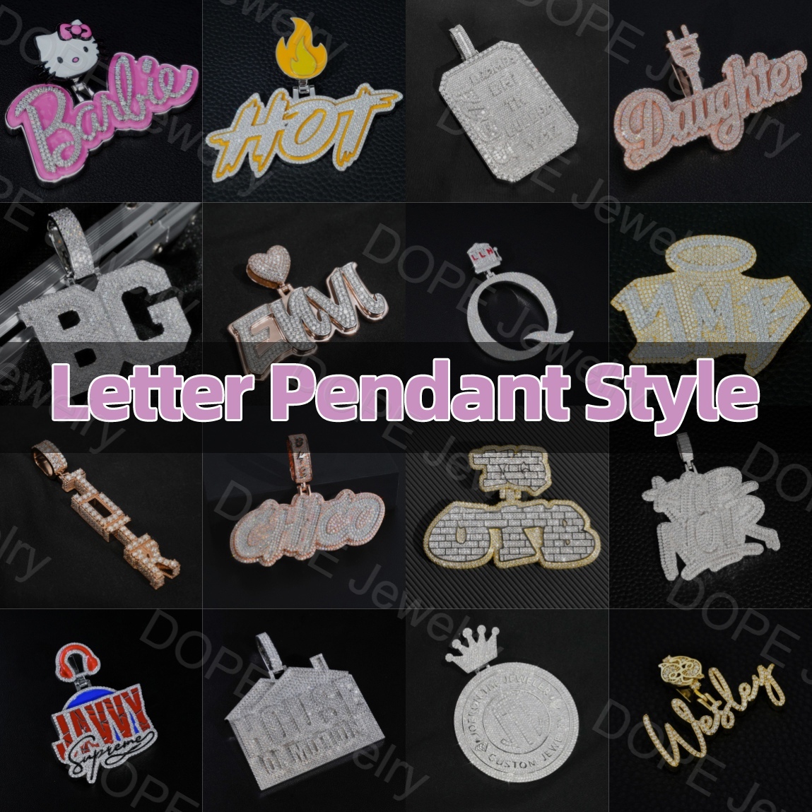 More letter pendant style