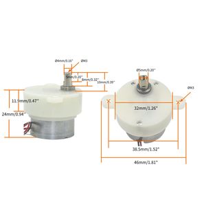 JS-30 DC 3V 3RPM低速电机-平轴、塑料齿轮，用于电动广告灯箱、显示器、DIY项目 - Product Image 2