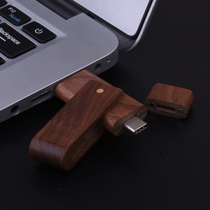 Ücretsiz örnek tip-c usb 3.0 flash sürücüler u disk 4g 8g 16g 32g 64g 128g cle usb bellek çubuğu 2 in 1 ahşap kalem sürücü - Product Image 5