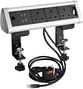 Office Furniture Table Mounted Electric PDU <strong>with</strong> 3 Way UK <strong>Sockets</strong> Triangle Tabletop <strong>Multi</strong> <strong>Function</strong> <strong>Socket</strong> <strong>with</strong> RJ45 and <strong>USB</strong>