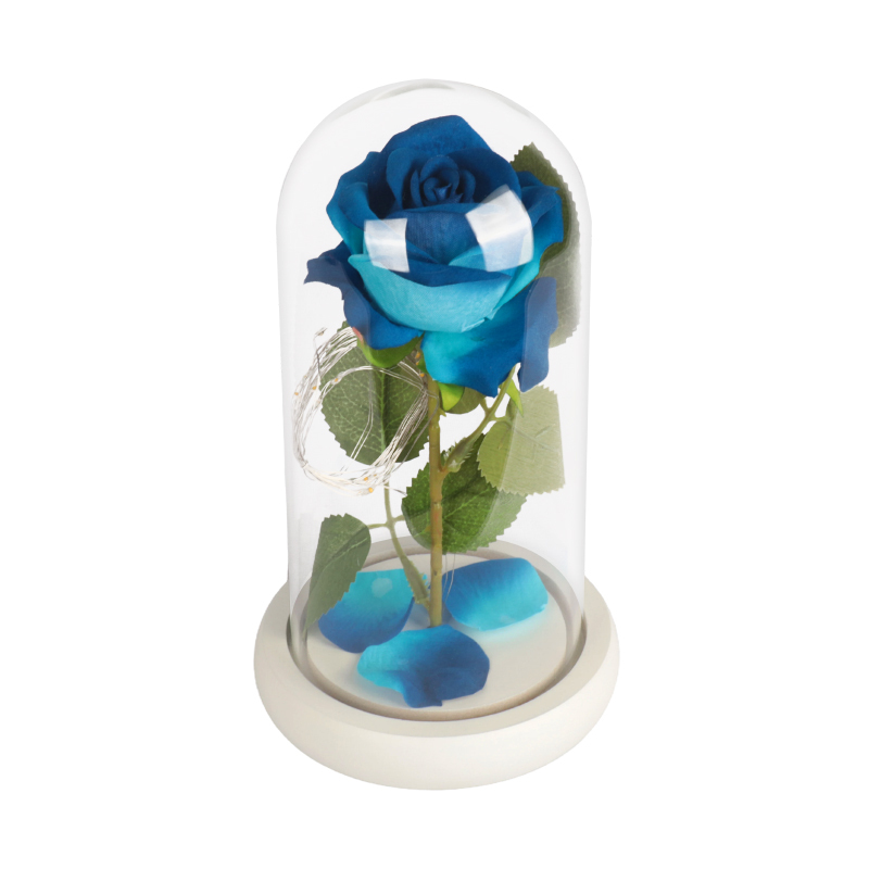 Bleu rose base blanche avec des lumières