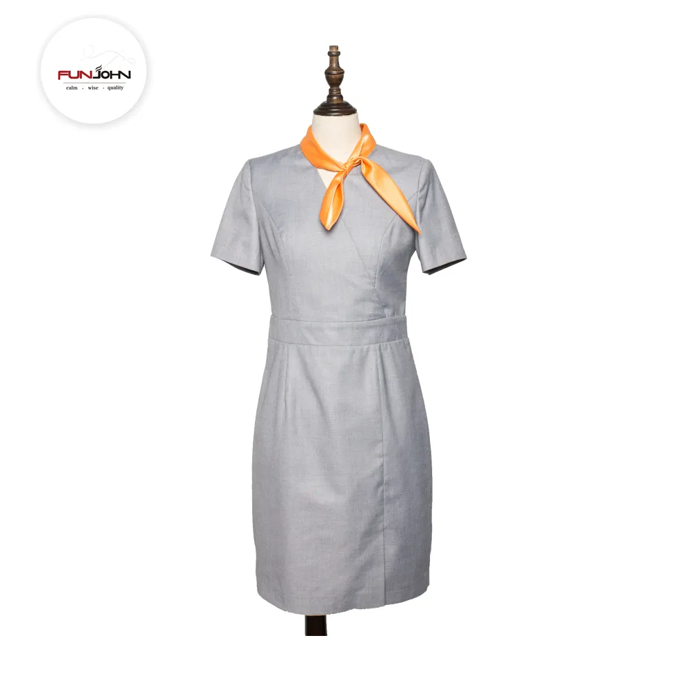 Vestido y chaqueta de azafata de ferrocarril para mujer, uniforme de equipo de línea aérea, diseño personalizado