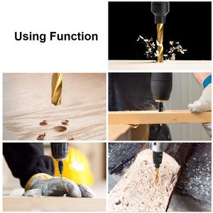 Wood Countersunk Bit 6 Pieces Drill Bit Set Size Screw pilot <strong>Hole</strong> Hand Tool Set #5 #6 #8 #10 #<strong>12</strong>