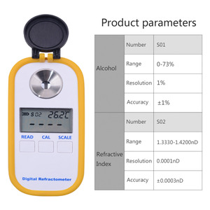 DR403 Alcohol <strong>Tester</strong> 0-73 Refractive Index 1.3330-1.4200 Beer Auto Replenishment <strong>Fast</strong> Digital Alcohol Refractometer - Product Image 3