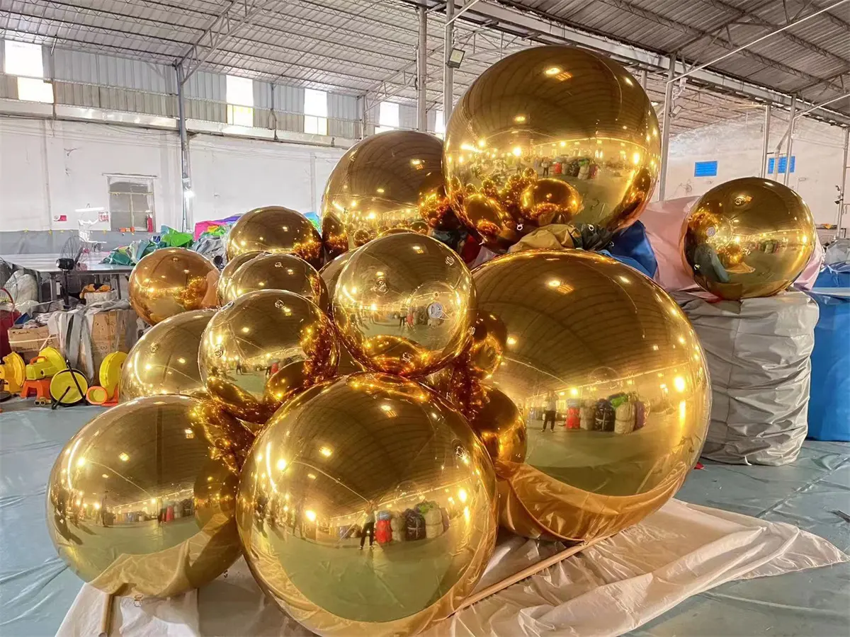 Tùy chỉnh colourful bơm hơi khổng lồ gương ballsgiant Inflatable gương ballsevent bóng bay