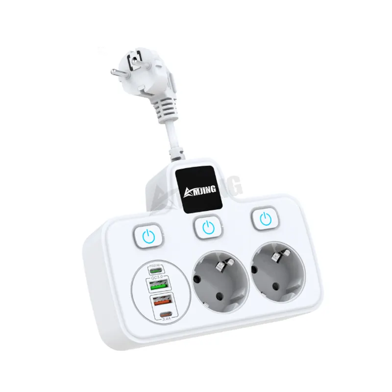 Offre Spéciale 2 voies smart eu usb socket extension pd20w et qc3.0 chargeur rapide parasurtenseur multiprise