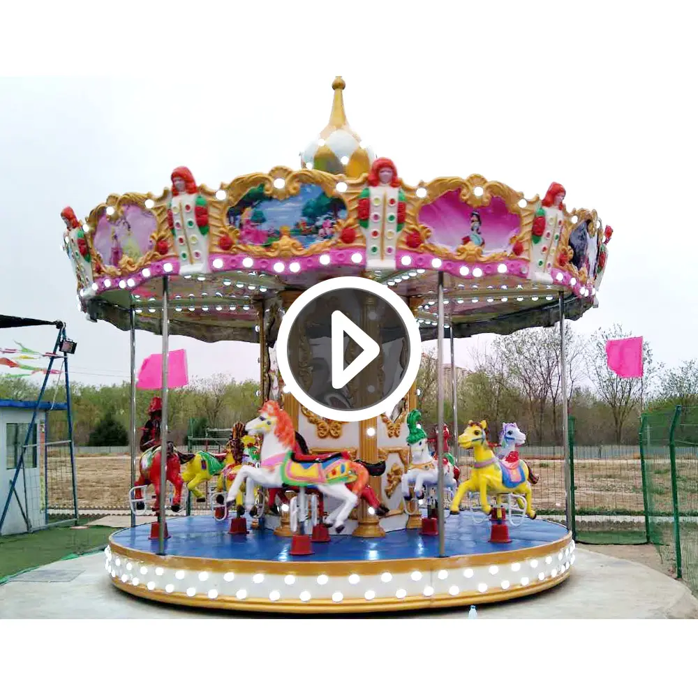 Carrossel de diversões para crianças Zhengzhou Yueton Playground Mecânico Passeio a cavalo Parque de diversões para crianças shopping indoor carrossel carrossel para venda