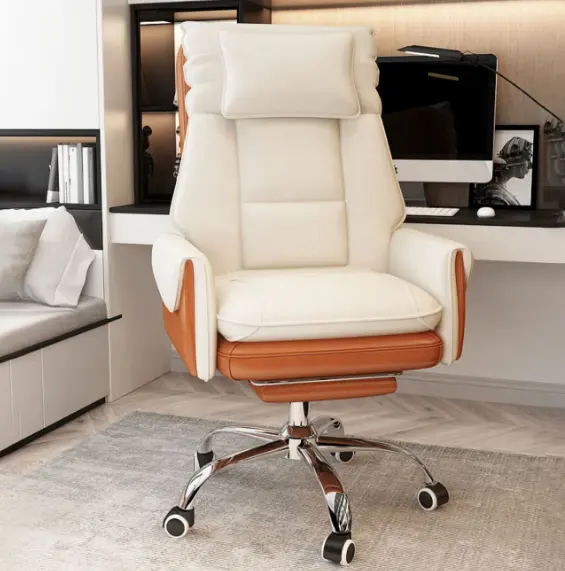 Chaise de bureau moderne en cuir PU, prix d'usine, chaise de bureau pivotante en cuir, mobilier de bureau