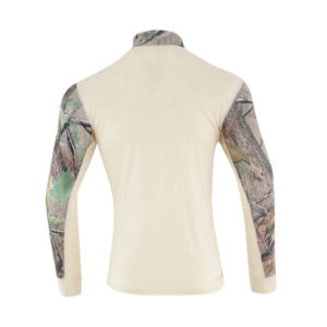 Meio-peso respirável 250GSM Merino lã Camo Pullover camisa de manga comprida térmica masculino - Product Image 2