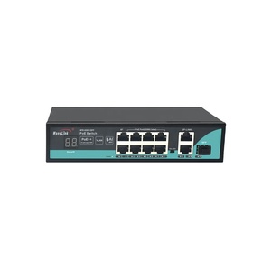 สวิตช์ PoE 8พอร์ต BT 60W พร้อมอัปลิงค์2กิกะบิตจอแสดงผลหลอดดิจิตอล1 SFP Ai สำหรับกล้องวงจรปิดรักษาความปลอดภัยฟังก์ชั่นเครือข่าย IP - Product Image 6