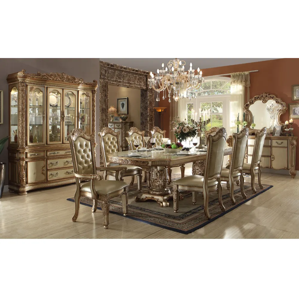 Home use dining table wood cupboard french provincial dining room sets