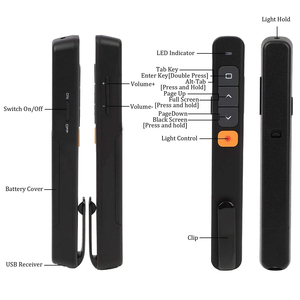 2.4G Clip tipo 2.4G senza fili presentatore puntatore Laser PPT Flip penna con ricevitore di tipo C per la formazione di riunione - Product Image 2