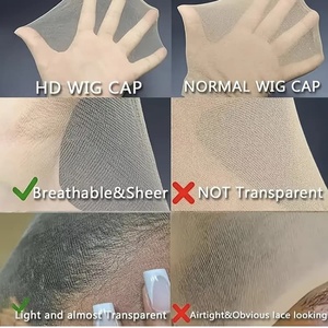 Ücretsiz hediye şeffaf çorap kap süper ince HD peruk kap özel renk çıplak sırf ince peruk peruk yapmak için kapaklar - Product Image 4