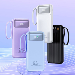 Custom Portable 100000mAh Power Bank Type C Cable High Capacity Fast Charging Mini Power Station Mobile <strong>Devices</strong> 22.5W <strong>Output</strong>