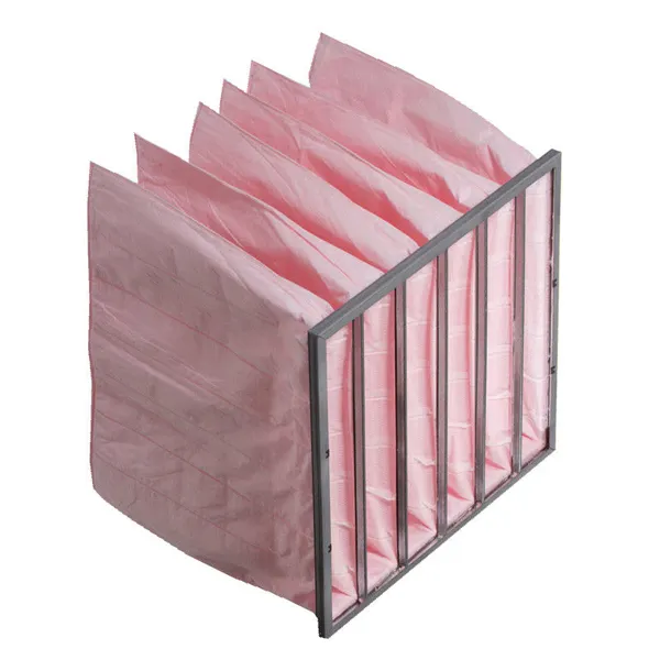 Filter tas AC kualitas tinggi Filter kantung udara efisiensi sedang HVAC