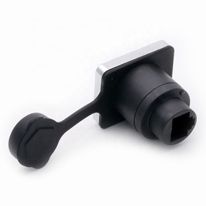 Conector Ethernet Rj45, Conector de rede Rj45 impermeável, Pinos de cobre 8p8c passagem através do chassi fêmea painel montagem soquetes