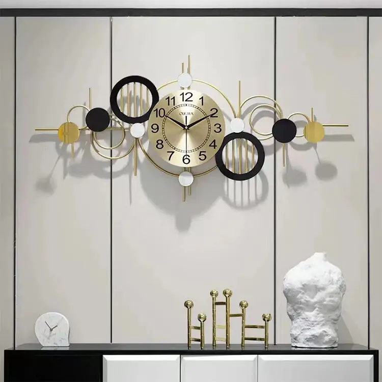 89*42 prodotti dropshipping di grandi dimensioni 2024 di lusso moderno orologio da parete decorativo in metallo grande orologio da parete orologio decorazione per la casa