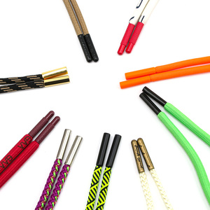 Gran oferta, cordón de poliéster personalizado colorido, cordón redondo elegante de colores, cordón de cuerda con capucha, cordón con puntas de Metal - Product Image 1