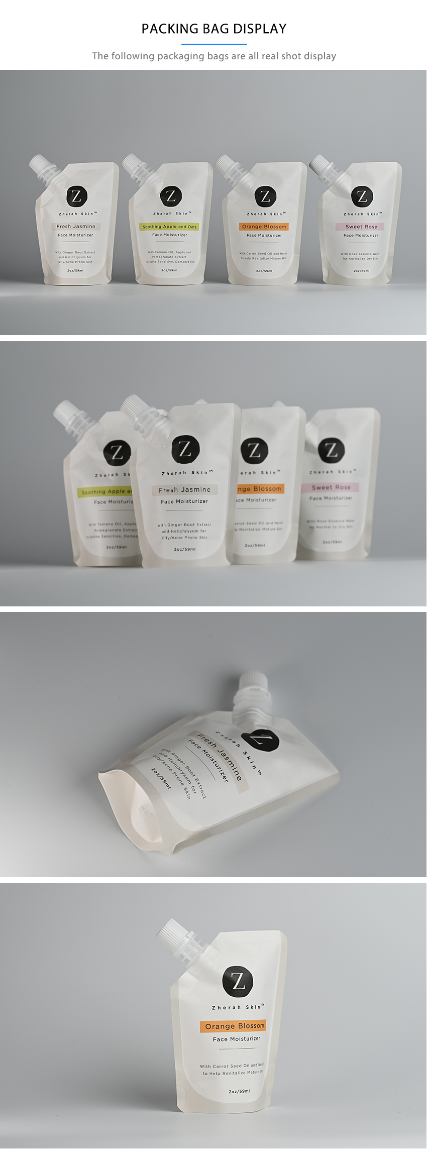 High Quality Kraft Paper Cosmetic Spout Bag Water 1000ML Bag With Spout Bag For Food