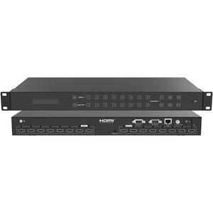 Alta calidad 1920x1200 60Hz Seamless HD Video Matrix 8x8 8 8 Modo de empalme Web/APP/RS232/LAN/RS232 Divisores Convertidores