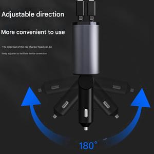 L to L Universal 120W Car <strong>Charger</strong> Super Fast Charging Universal Retractable <strong>One</strong>-to-three Car Charging C to C - Product Image 6