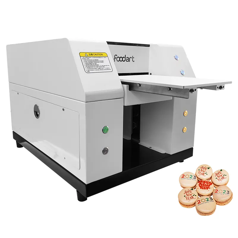 Imprimante alimentaire à plat de bureau utilisée pour la maison Imprimante alimentaire colorée automatique de taille A4 pour les biscuits et les macarons