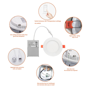DANS 7W/9W/12W/18W/24W Round ultra Thin Recessed Pot Led <strong>Light</strong> Panel Concave Led Panel <strong>Light</strong> Ceiling - Product Image 3