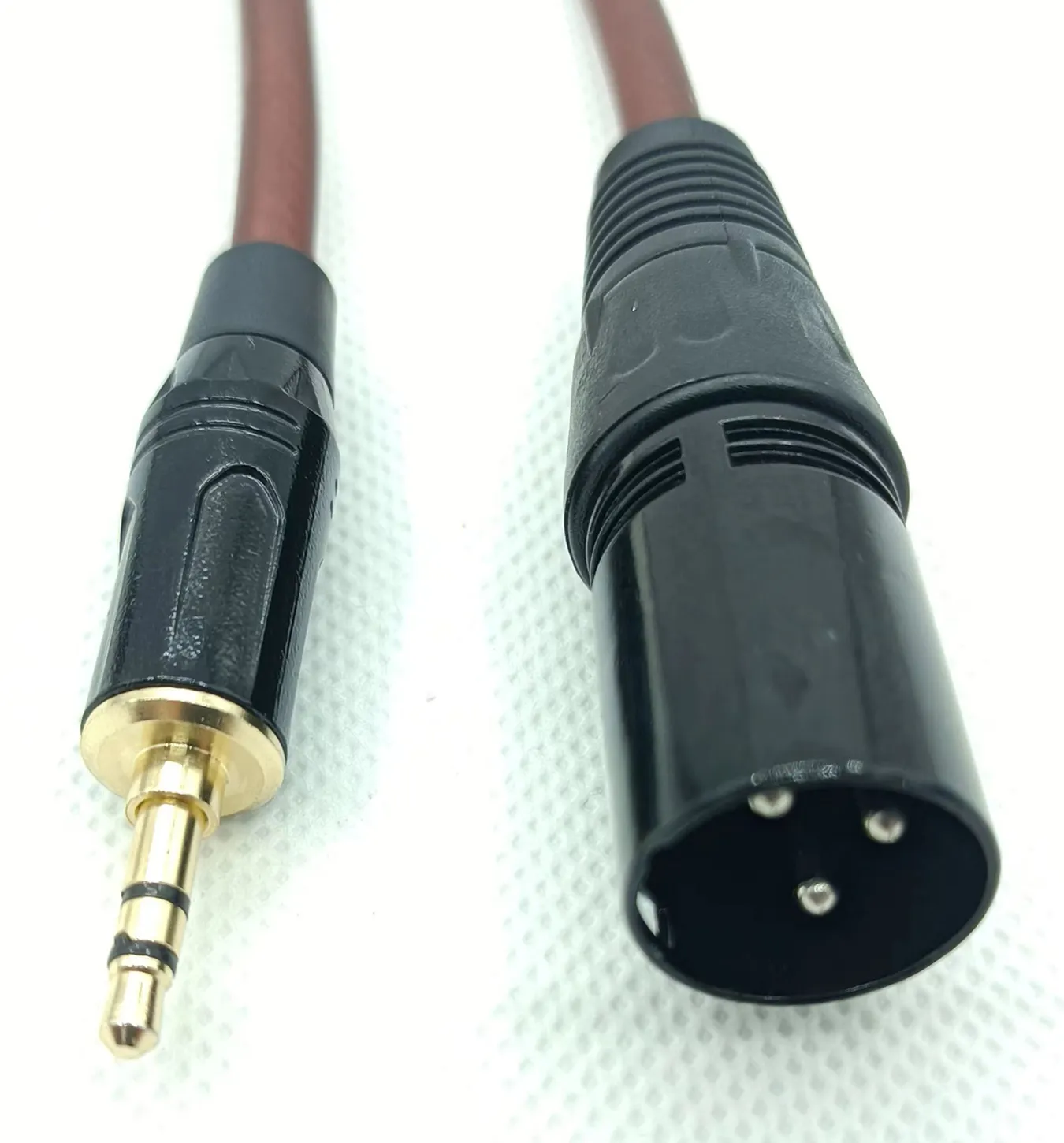 Cable XLR 3M Chaqueta de PVC suave Cobre desnudo Chapado en oro XLR Hembra a Cable de audio macho de 3,5mm