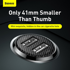Baseus Grain Pro汽车充电器双<span class=keywords><strong>USB</strong></span> 4.8A充电Voiture智能迷你汽车充电器